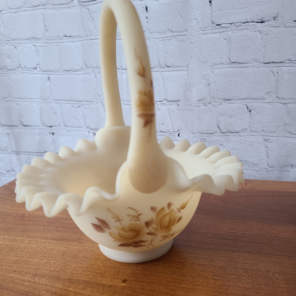 Fenton Handpainted Basket